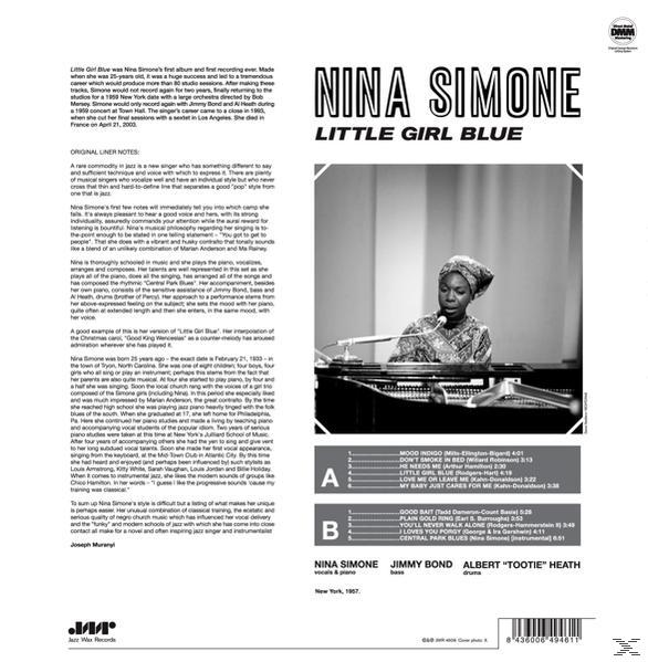Nina Simone album borítója. Fényképet és szöveget tartalmaz a zenéjéről.