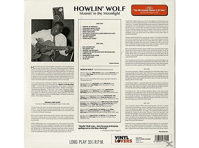 Thumbnail - Howlin' Wolf - Moanin' In The Moonlight+4 Bonus Tracks (180g (Vinyl)