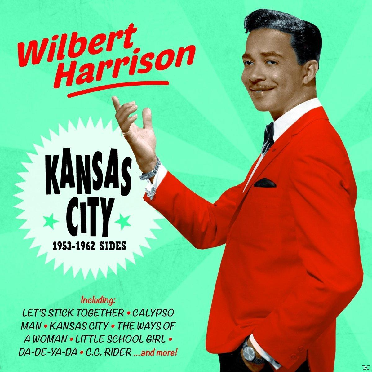 Album borító: Wilbert Harrison. Férfi piros öltönyben, szöveg: Kansas City.