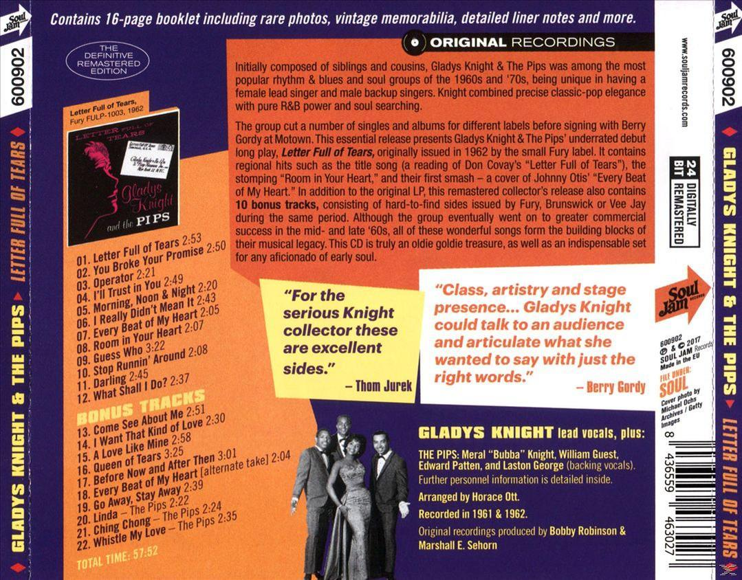 Gladys Knight & The Pips album borítója, CD tok, szöveg és képek. Énekesnővel.