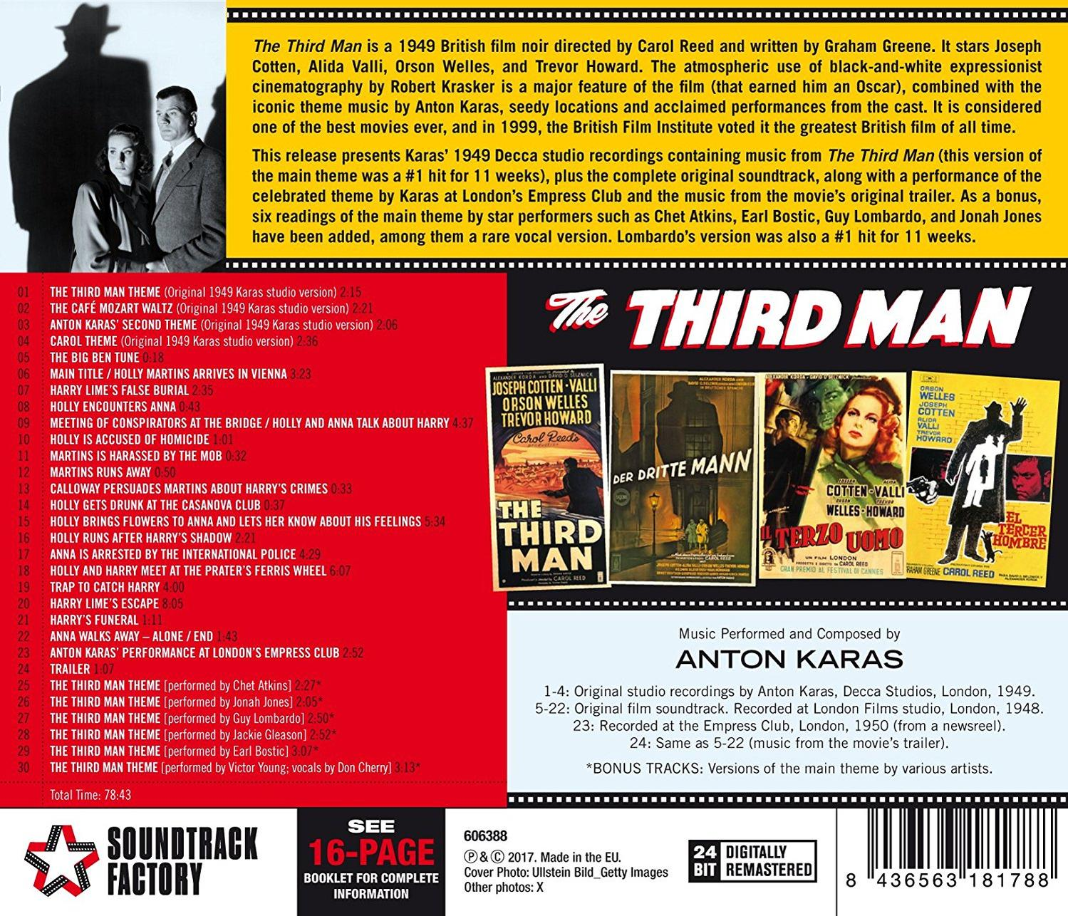 Third Karas - Man Anton (Ost)+6 The - Tracks (CD) Bonus