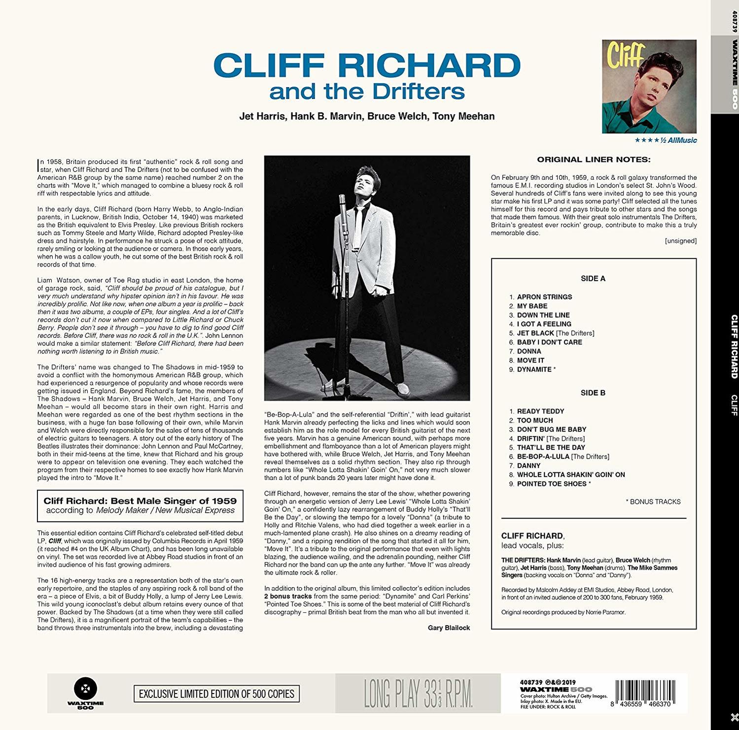 Cliff Richard LP) - (Vinyl) - Bonus (180g Cliff+2 Tracks