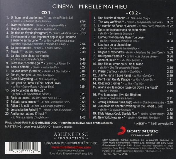 Mireille Mathieu - CINEMA  - (CD)