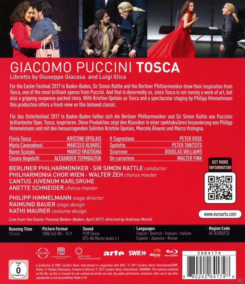 DVD-Hülle mit Giacomo Puccinis Tosca. Besetzung und Credits werden angezeigt.
