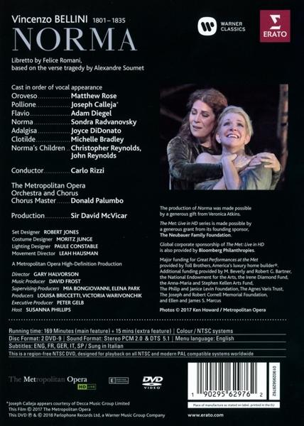 DVD-Cover von Norma, mit Text und Bildern. Weißer Hintergrund.