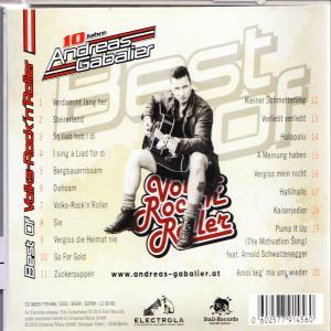 Albumcover mit einem Mann, der eine Gitarre hält. Der Text enthält eine Titelliste.