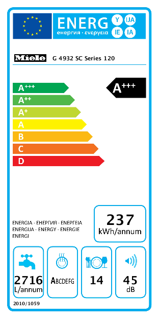 MIELE G4932 SC OE1 BW120 mosogatógép