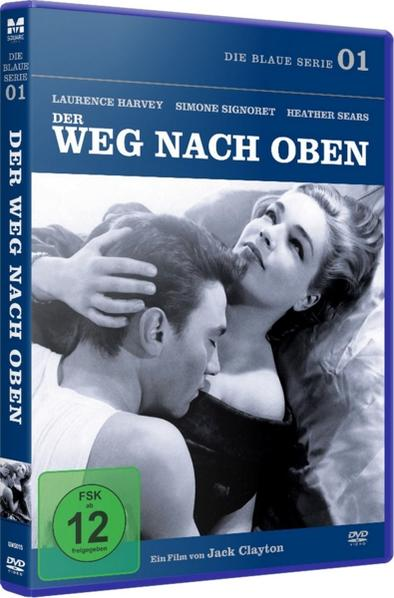 DVD-Cover: 'Der Weg Nach Oben'. Ein Mann und eine Frau umarmen sich. Blautöniges Bild.