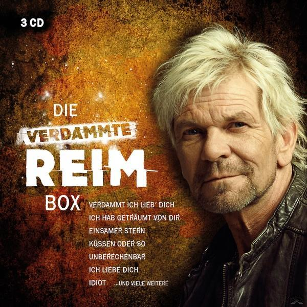 Albumcover mit dem Gesicht eines Mannes und dem Titel Die Verdammte Reim Box.
