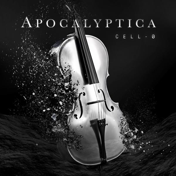Apocalyptica Albumcover. Ein Cello zerbricht in Schwarz-Weiß-Optik.