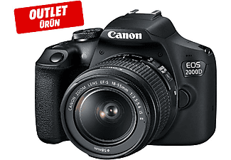 CANON EOS 2000D 18-55 IS II Fotoğraf Makinesi Siyah Outlet 1180247