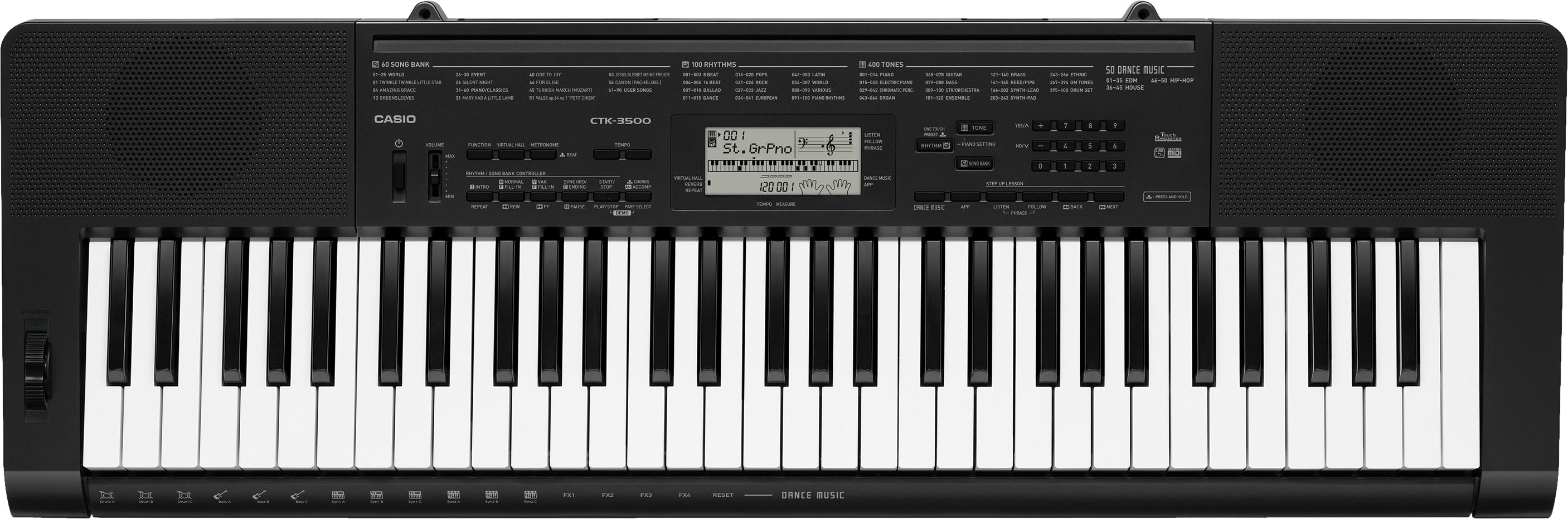 CASIO CTK-3500 - Keyboard (Schwarz/weiss)