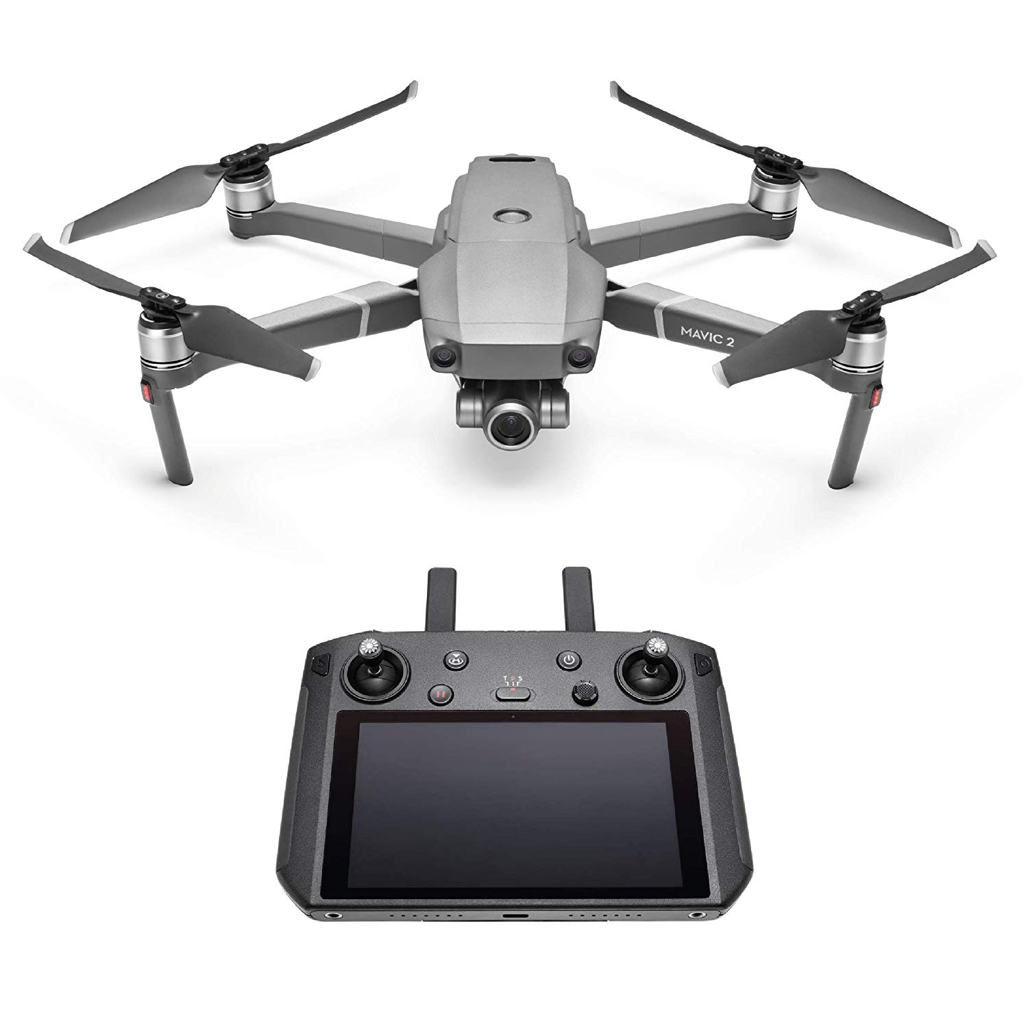 Drone Dji Mavic 2 zoom 4k autonomía hasta 30 min negro smart controller óptico 2448 mm sensor cmos de 12.3” y 12 mp fotos superresolución 48 5.5 1080p