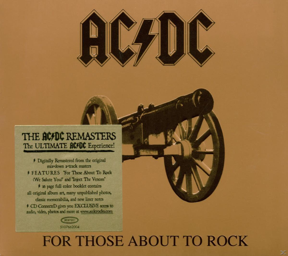Az 'AC/DC' album borítója egy ágyúval és album részletekkel szépia háttéren.
