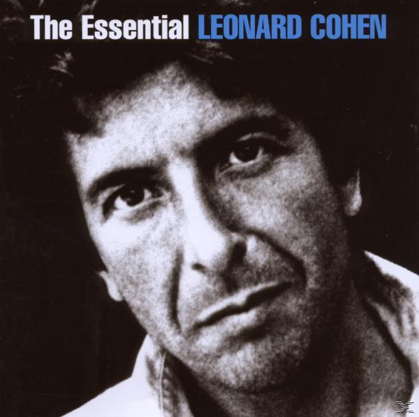 A The Essential Leonard Cohen album borítója. Leonard Cohen fekete-fehér portréja.