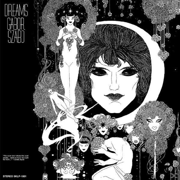 Album borító: Dreams, Gabor Szabo. Fekete-fehér művészet.