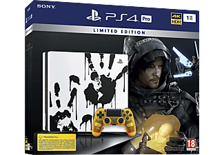 PlayStation 4 Pro 1TB - Death Stranding Bundle: Edizione Limitata - Console videogiochi - Nero/Bianco/Arancione