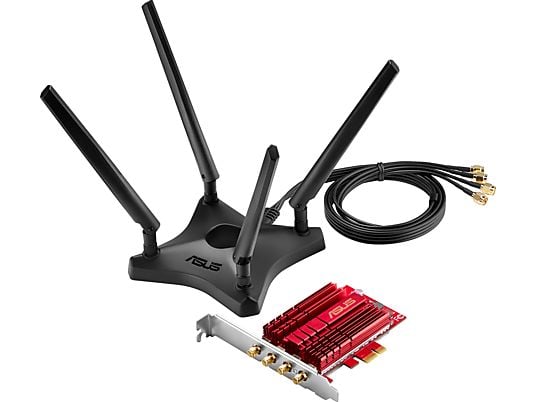 ASUS PCE-AC88 - PCIe-WLAN-Adapter (Rot)