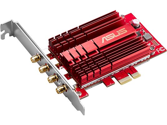 ASUS PCE-AC88 - PCIe-WLAN-Adapter (Rot)