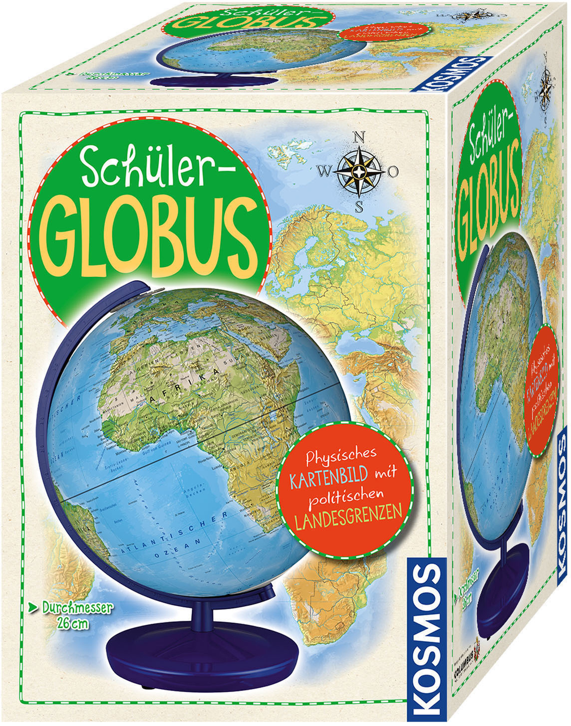 KOSMOS 673031 Schüler-Globus Globus, Mehrfarbig