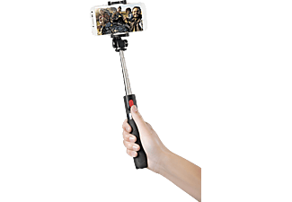 HAMA 4316 Selfie-Stab "Funstand 57", mit Bluetooth®-Fernauslöser, Schwarz