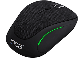 INCA IWM-300RG Kumaş Yüzey 7 LED Wireless Kablosuz Mouse Siyah/Gri