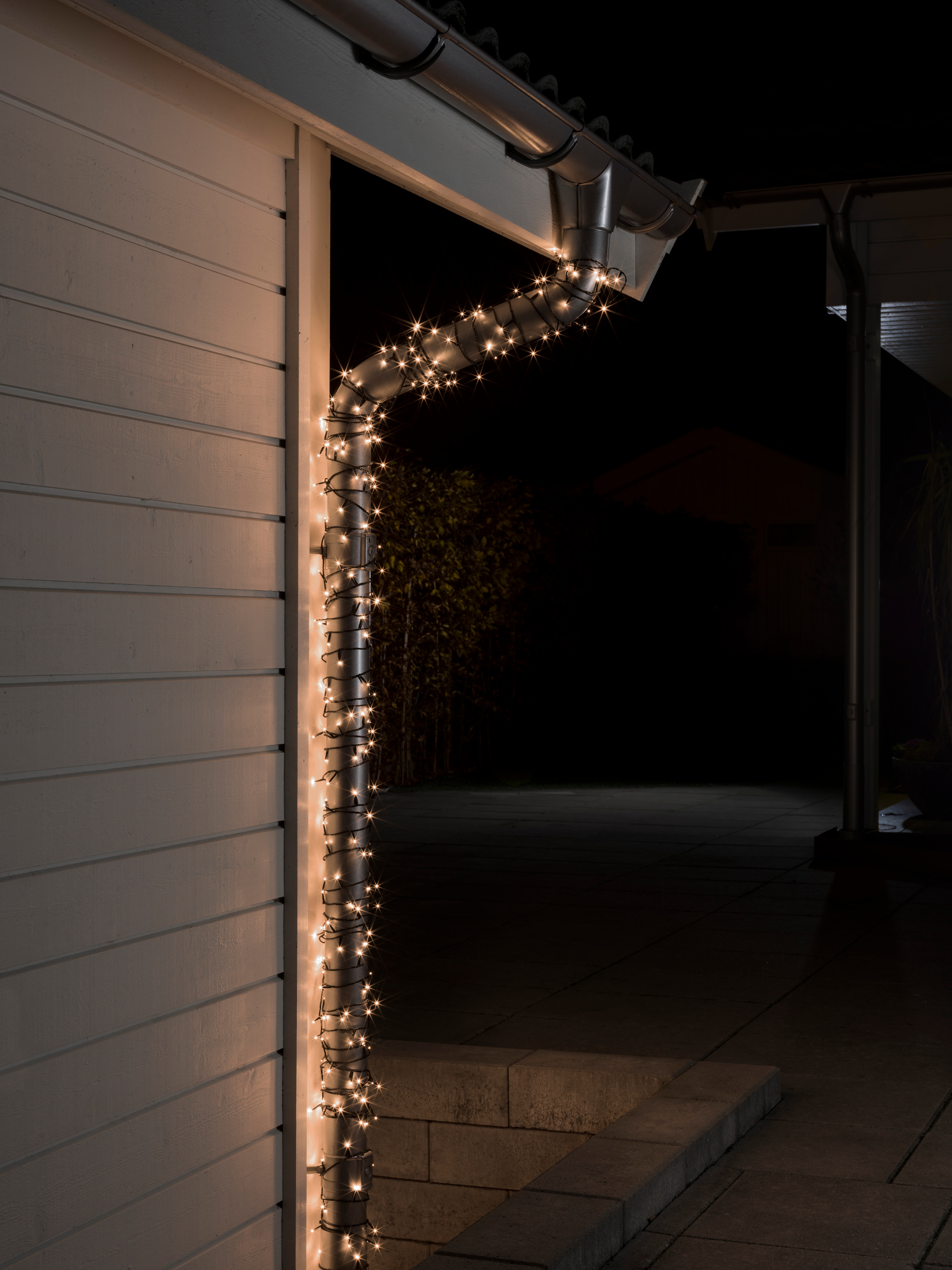 KONSTSMIDE Micro LED Lichterkette, 1000 LED Leuchtdekoration, Schwarz, Warmweiß