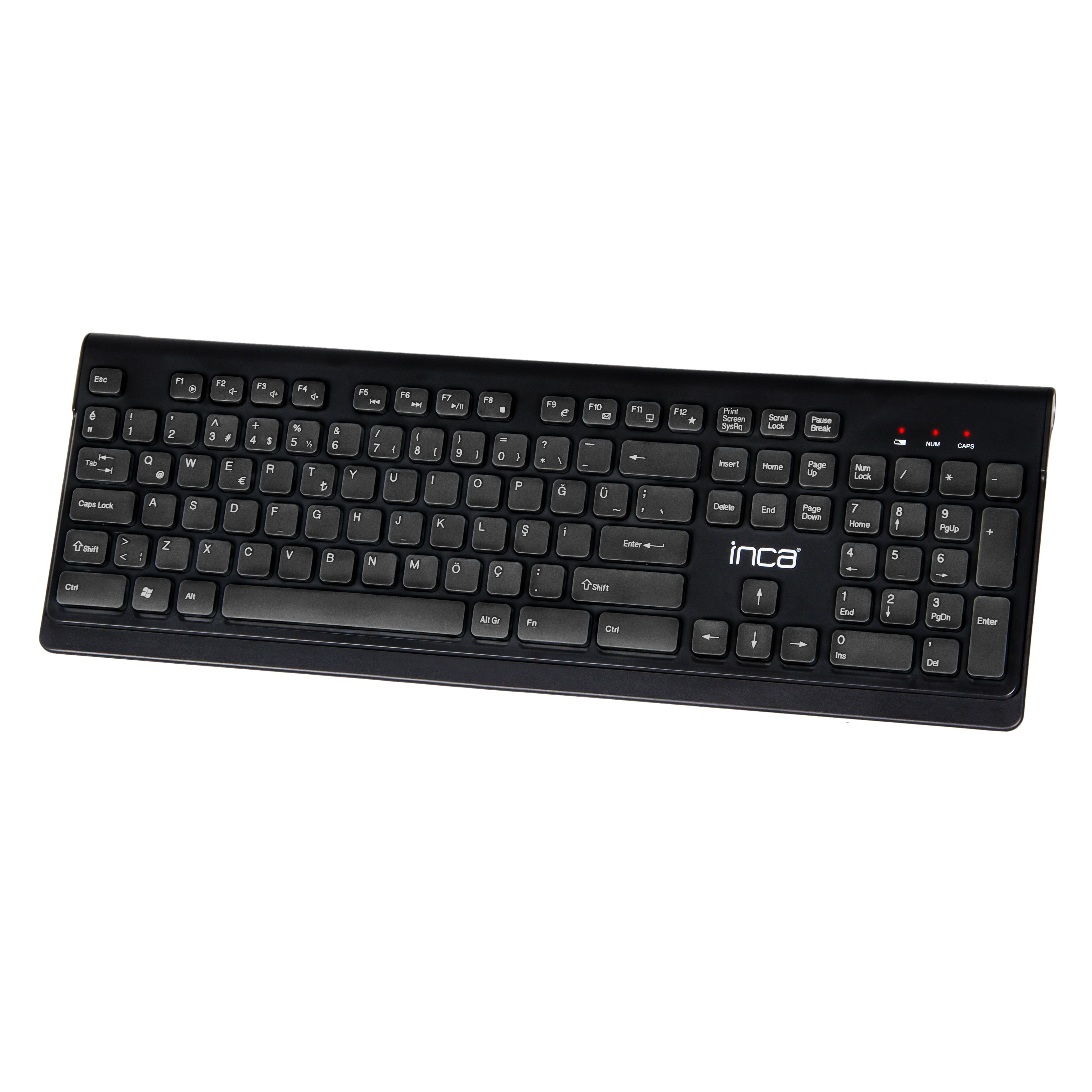 INCA IWS-519 Kablosuz Multimedia Slim Chocolate Dizayn Kablosuz Q Klavye & Mouse Set Siyah
