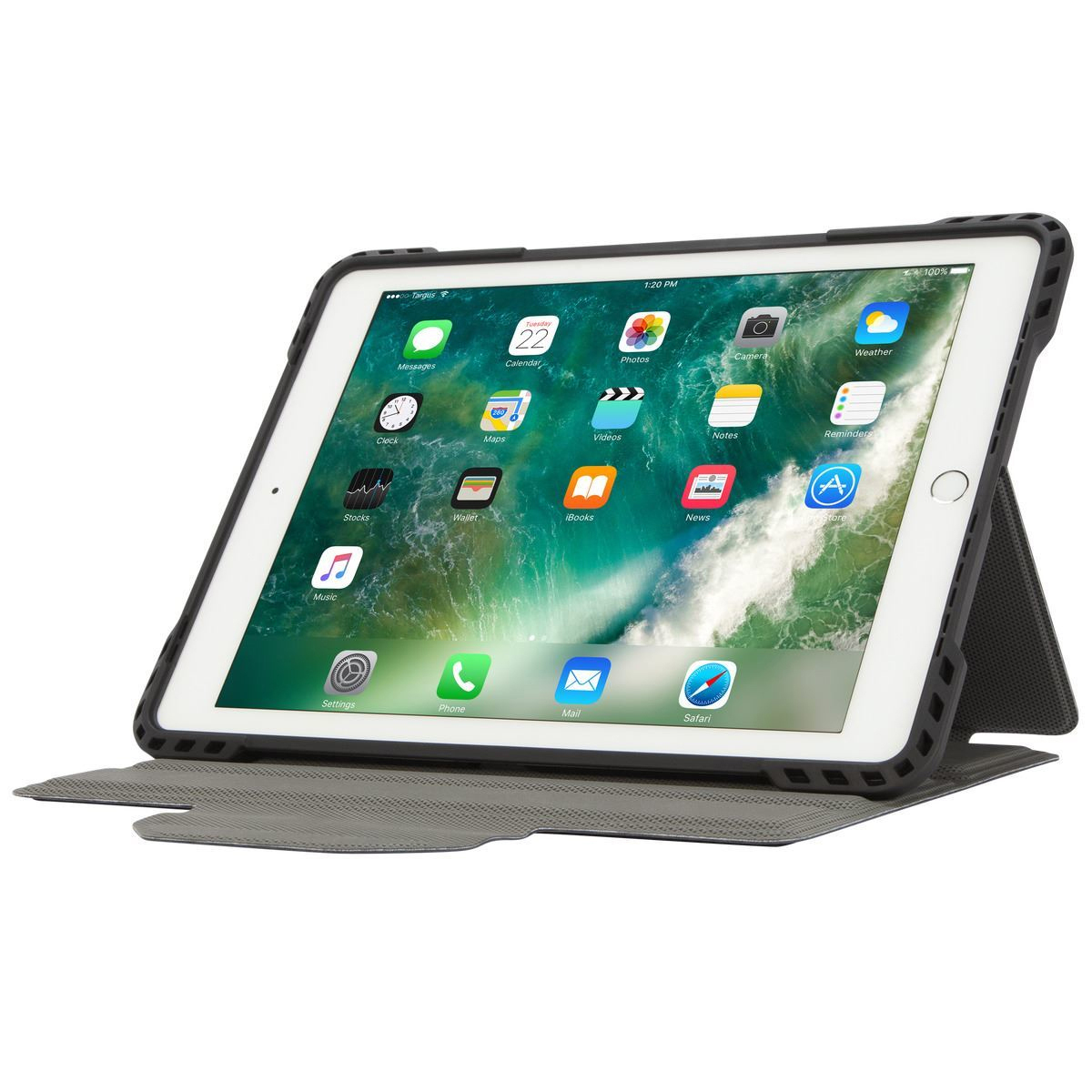 TARGUS Pro-Tek, Bookcover, Apple, iPad Air, iPad Air 2, iPad Pro, iPad (5. Generation), iPad (6. Generation), Schwarz
