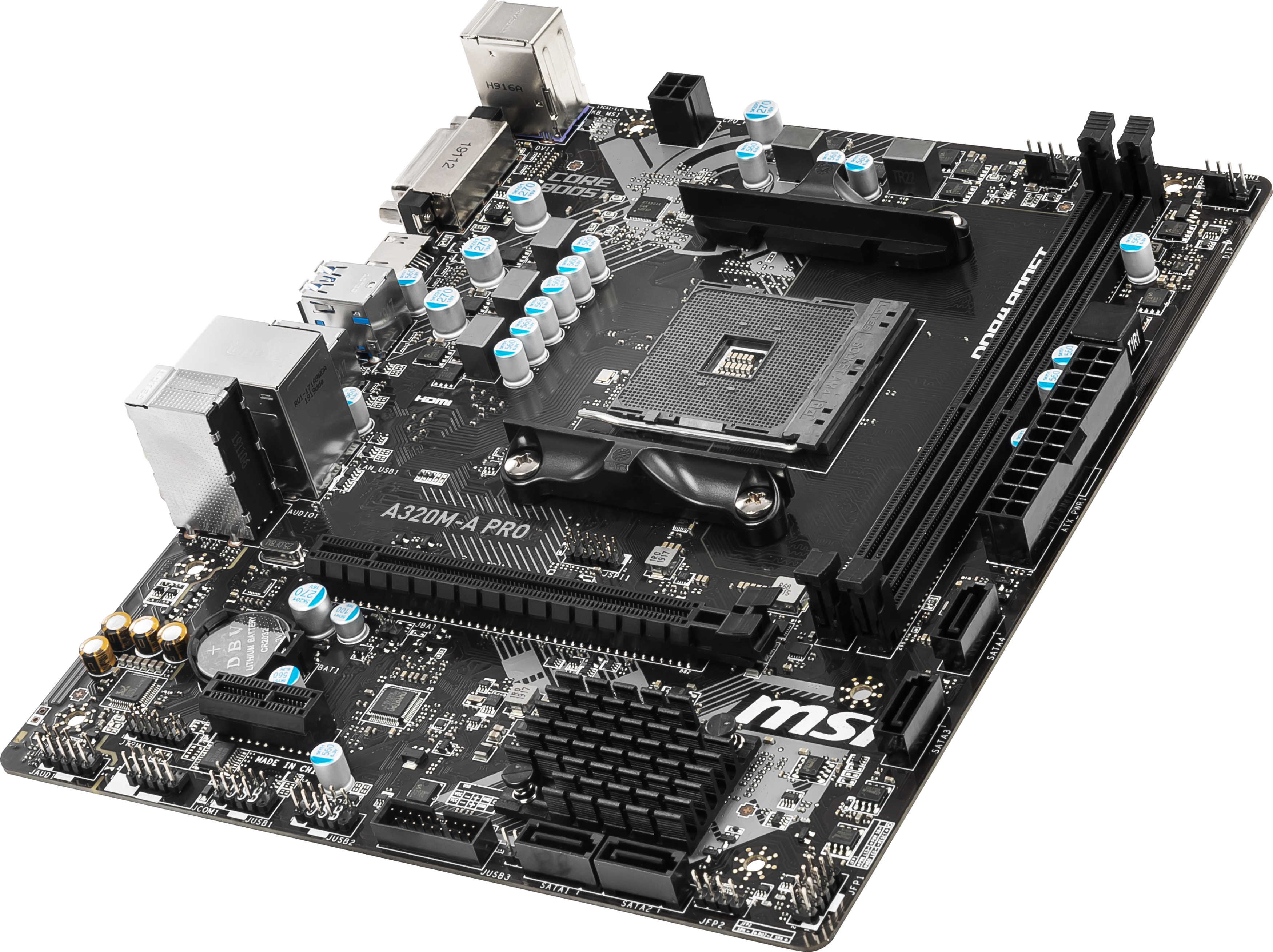 MSI A320M-A Pro Mainboard Schwarz