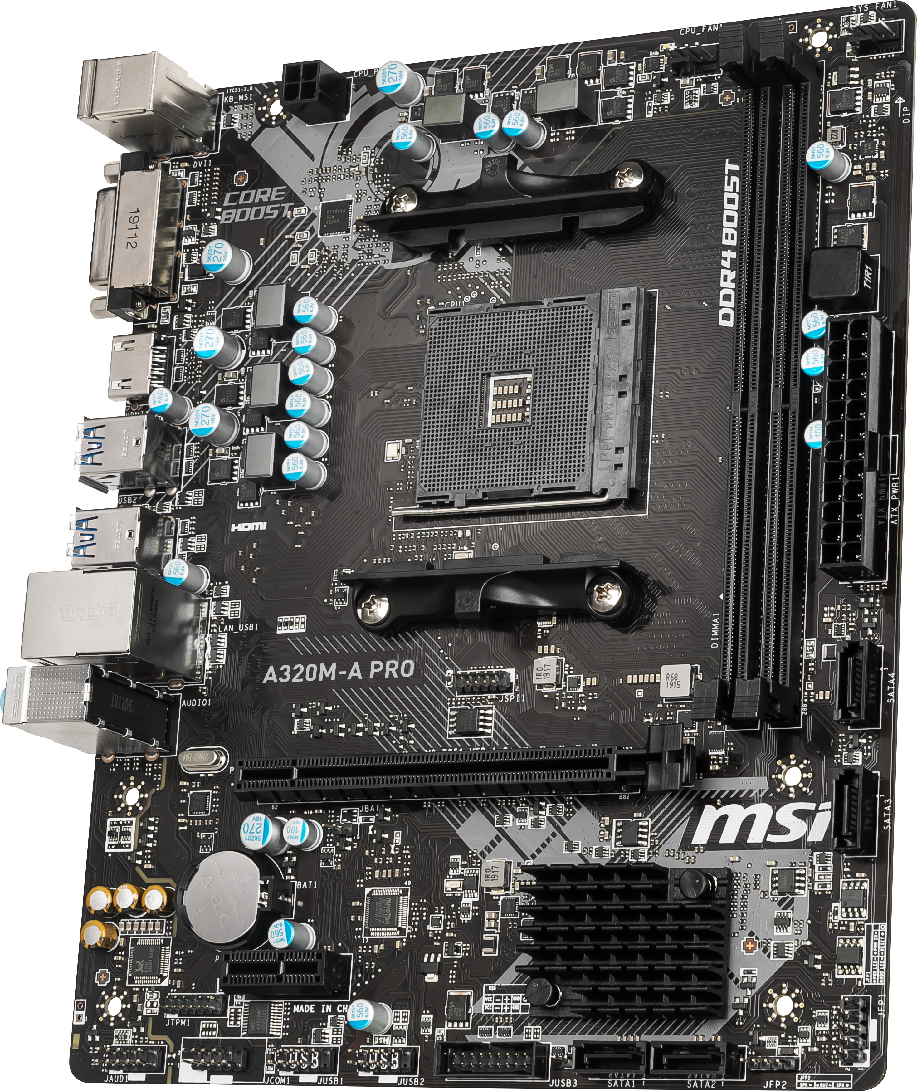 MSI A320M-A Pro Mainboard Schwarz