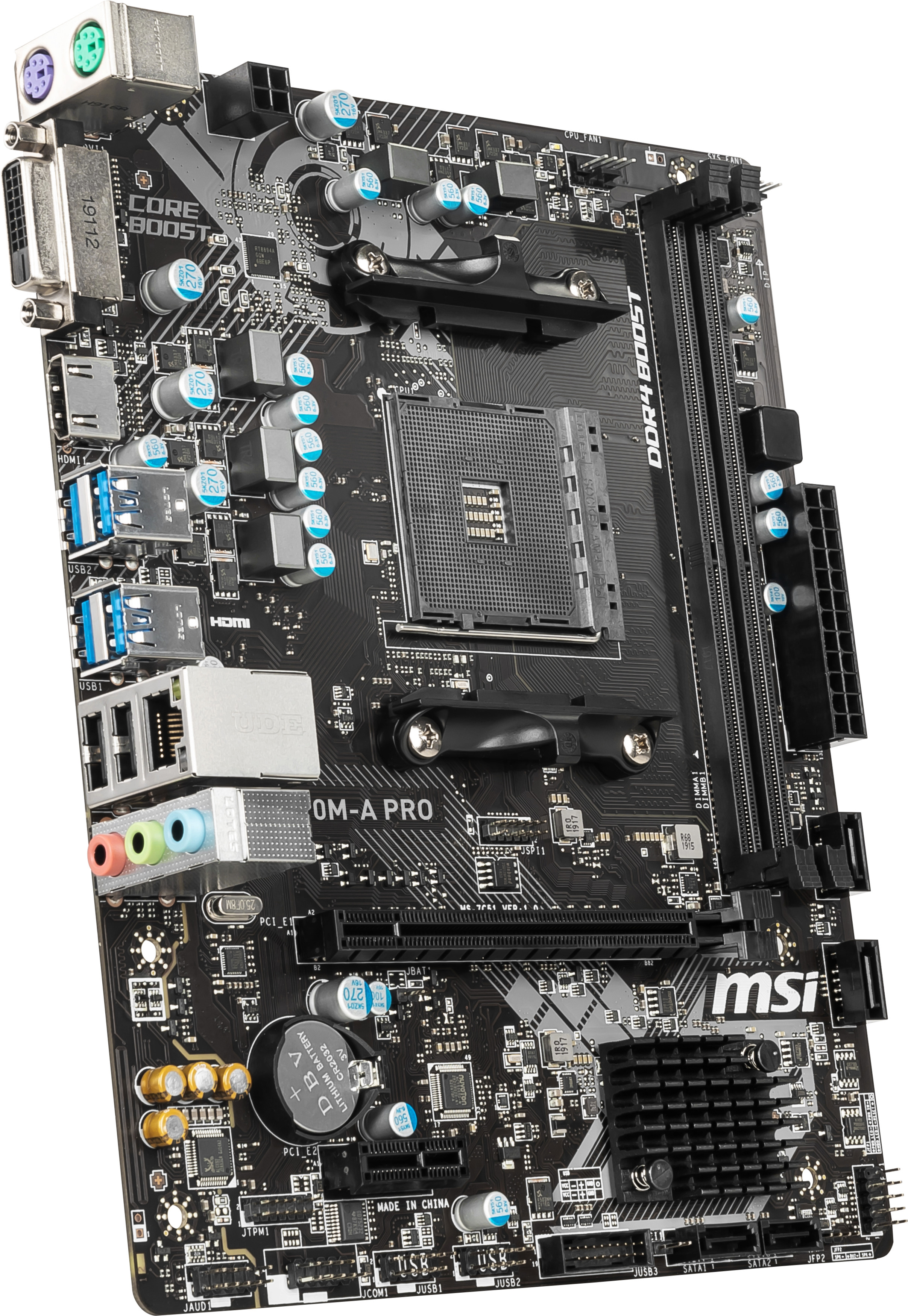 MSI A320M-A Pro Mainboard Schwarz