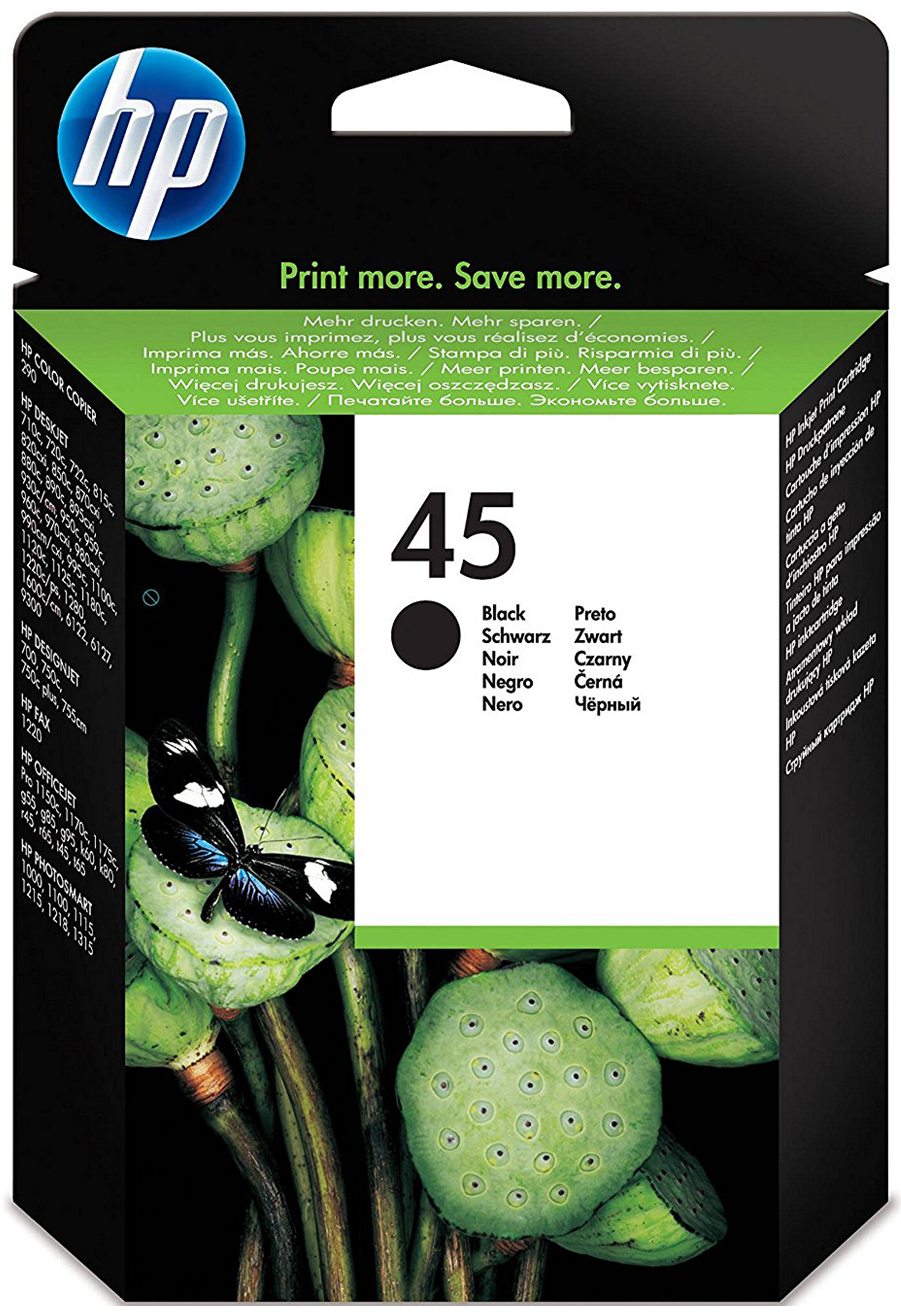 Cartucho de tinta - HP 45, Negro