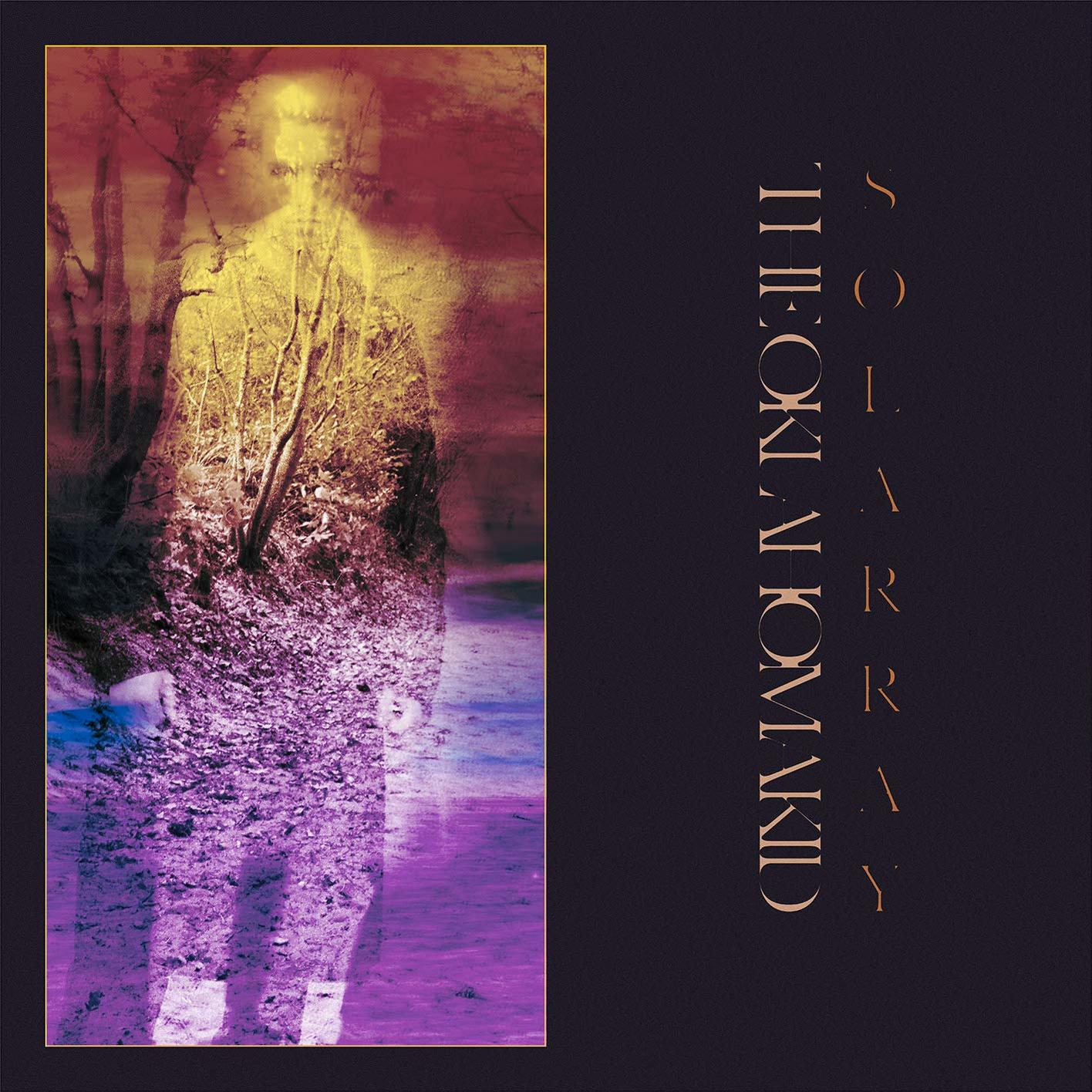 Albumcover mit einer geisterhaften Figur in einem Wald mit Text: The Oklahoma Kid, Social Animals.