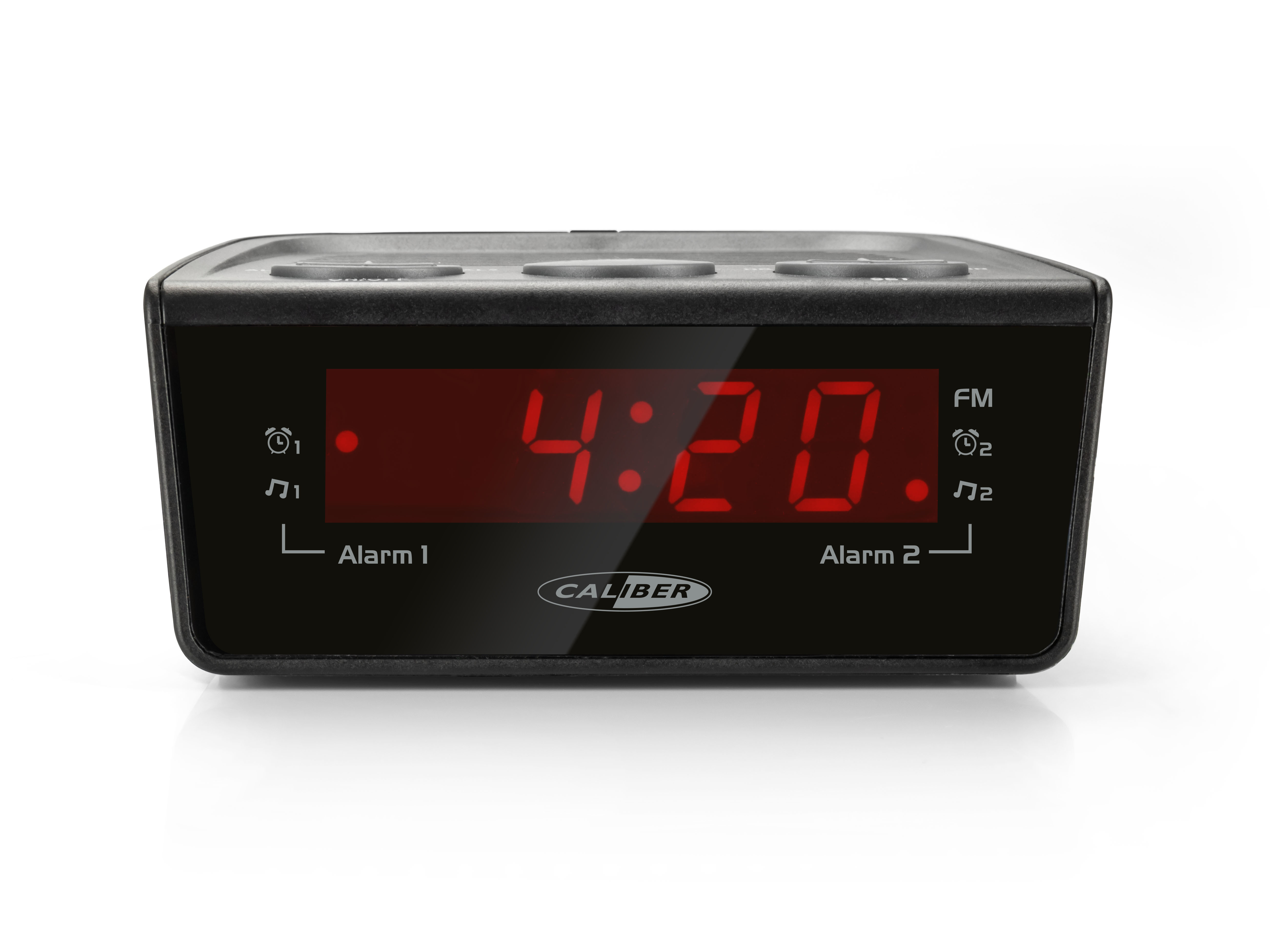 CALIBER HCG014 UKW Uhrenradio, FM, Schwarz