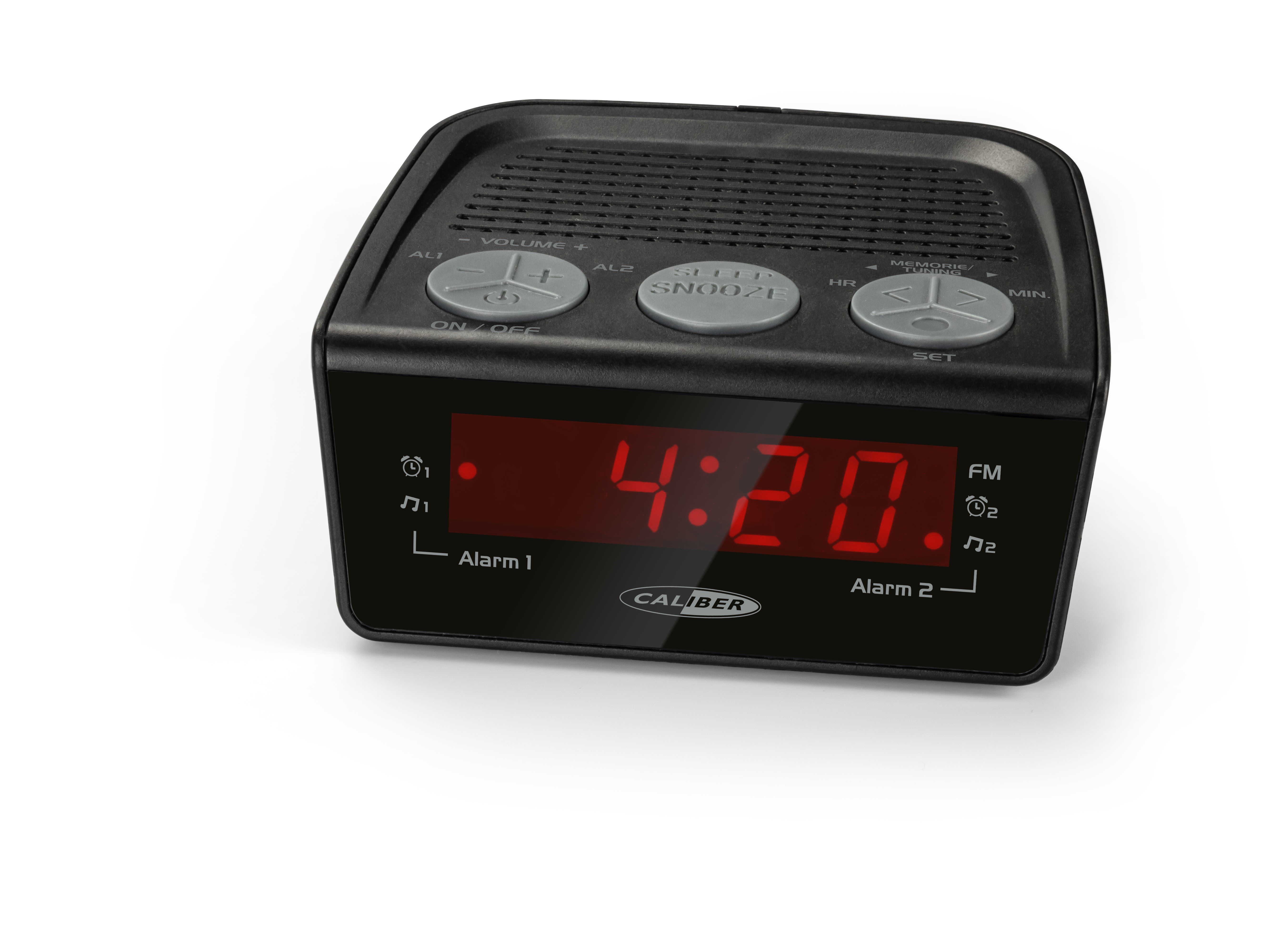 CALIBER HCG014 UKW Uhrenradio, FM, Schwarz