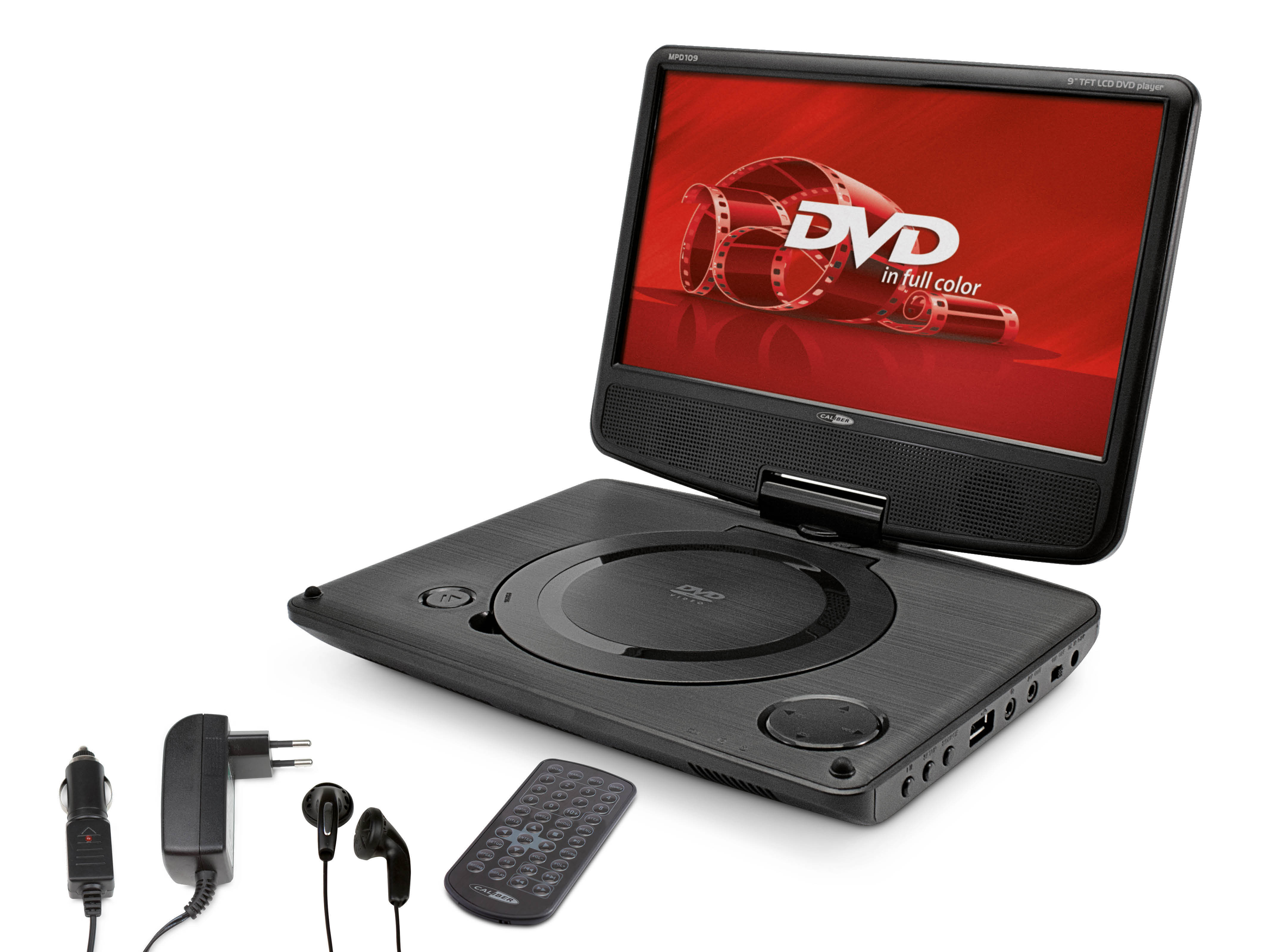 CALIBER MPD109 Portabler DVD Spieler, Schwarz