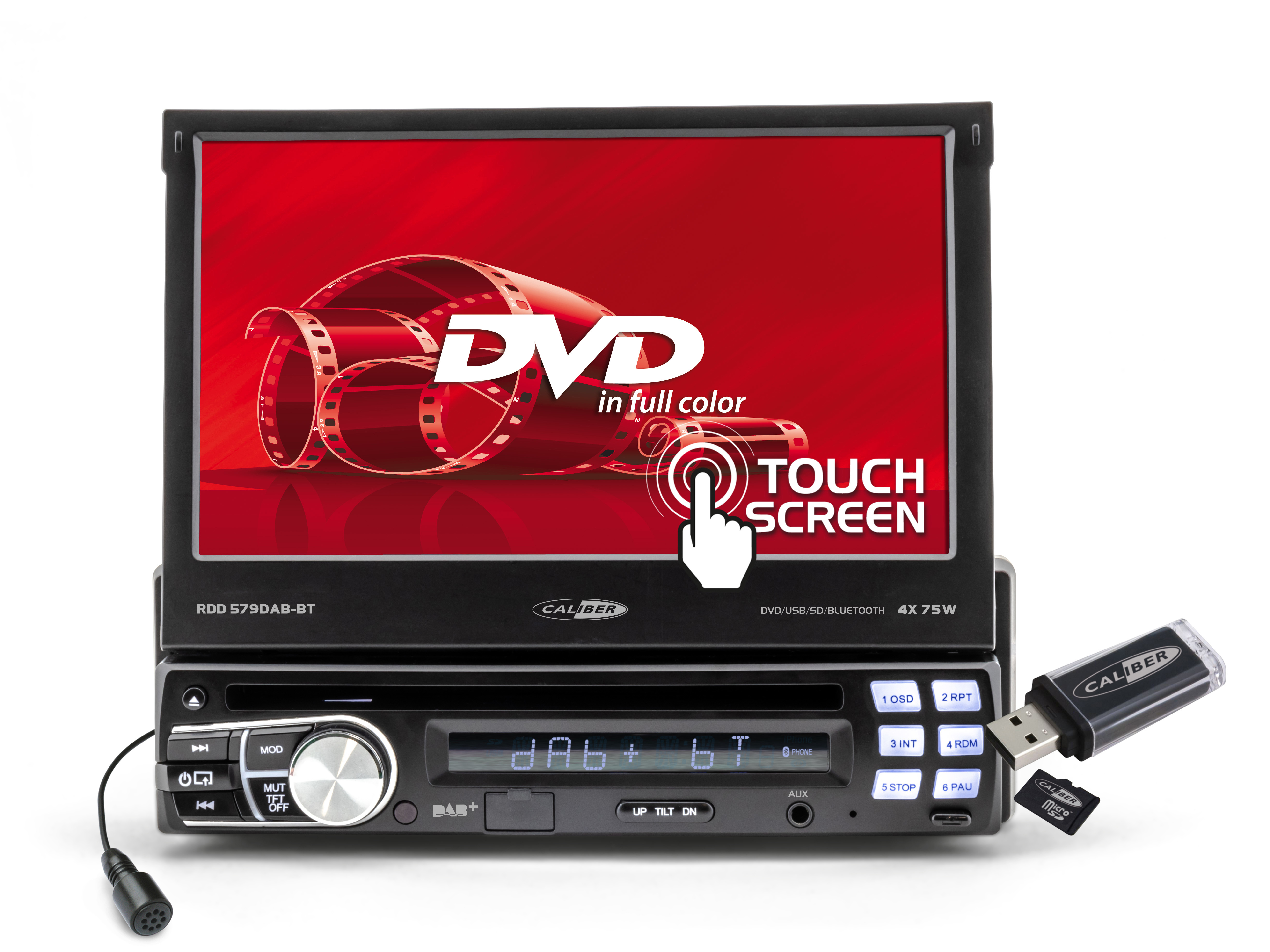 CALIBER RDD579DAB-BT Moniceiver 1 DIN, 75 Watt