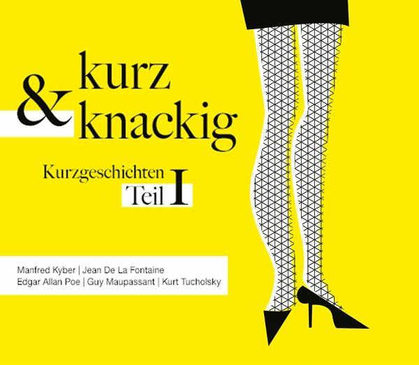 Albumcover: Beine in Netzstrümpfen, High Heels, gelber Hintergrund, Text auf Deutsch.