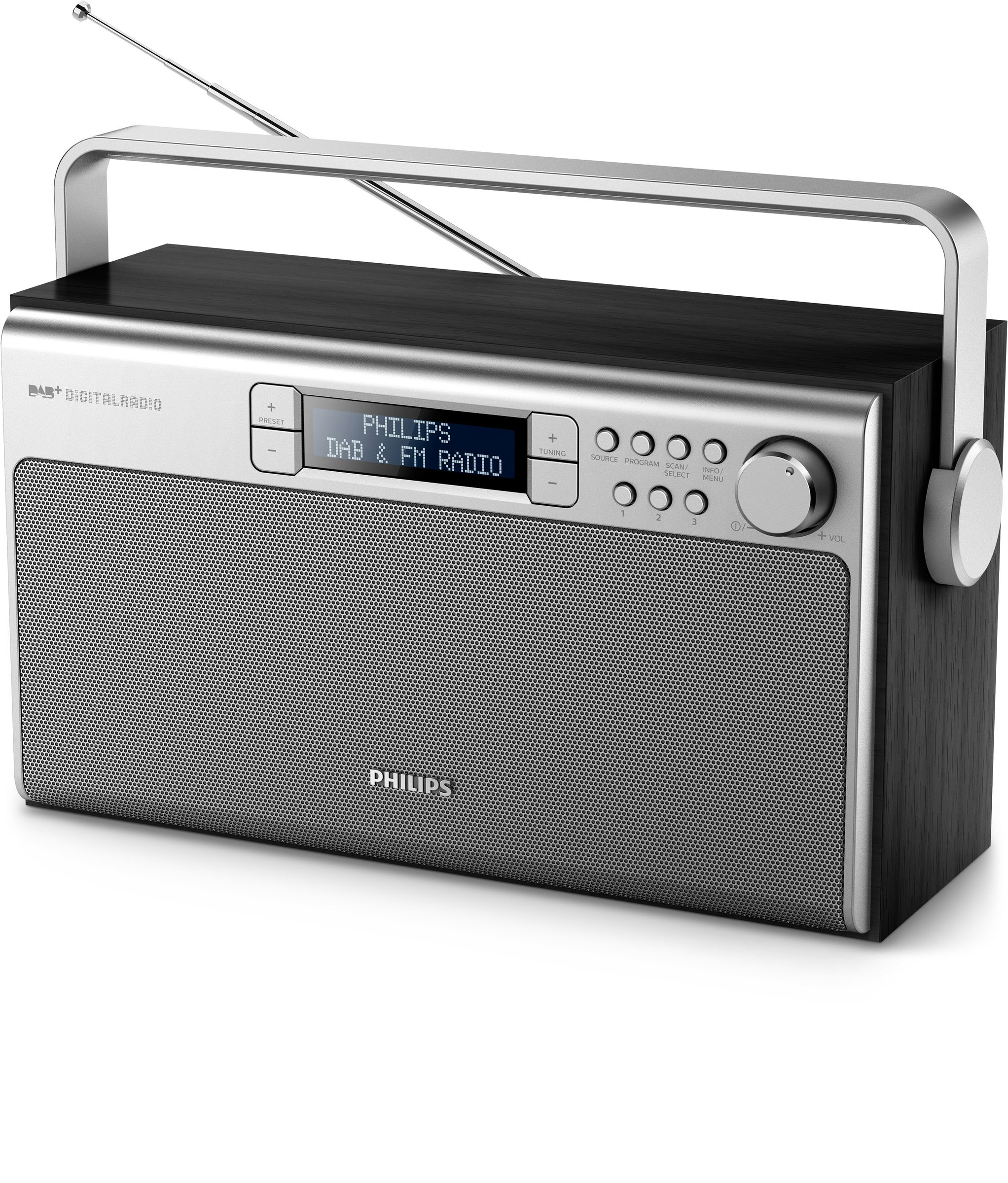 PHILIPS AE5220B/12 Digitalradio, UKW Tuner, DAB+, DAB, Schwarz