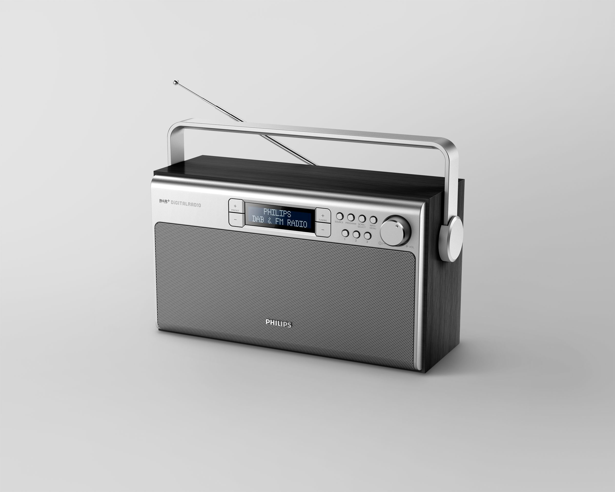 PHILIPS AE5220B/12 Digitalradio, UKW Tuner, DAB+, DAB, Schwarz