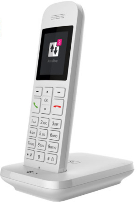 TELEKOM Weiß Basis 12 Telefon, mit Sinus