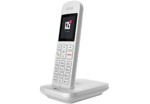 Telefon, mit Schnurloses Telefon Weiß MediaMarkt TELEKOM | Sinus Basis 12