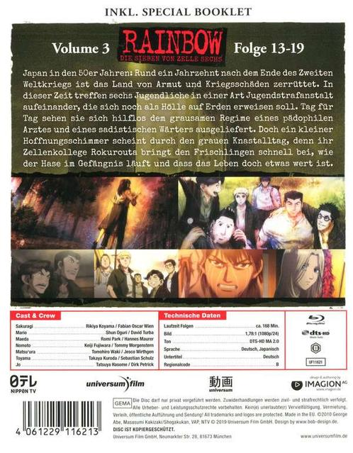 Rainbow: Die Sieben von Zelle sechs - Vol.3 (Special Edition) Blu-ray