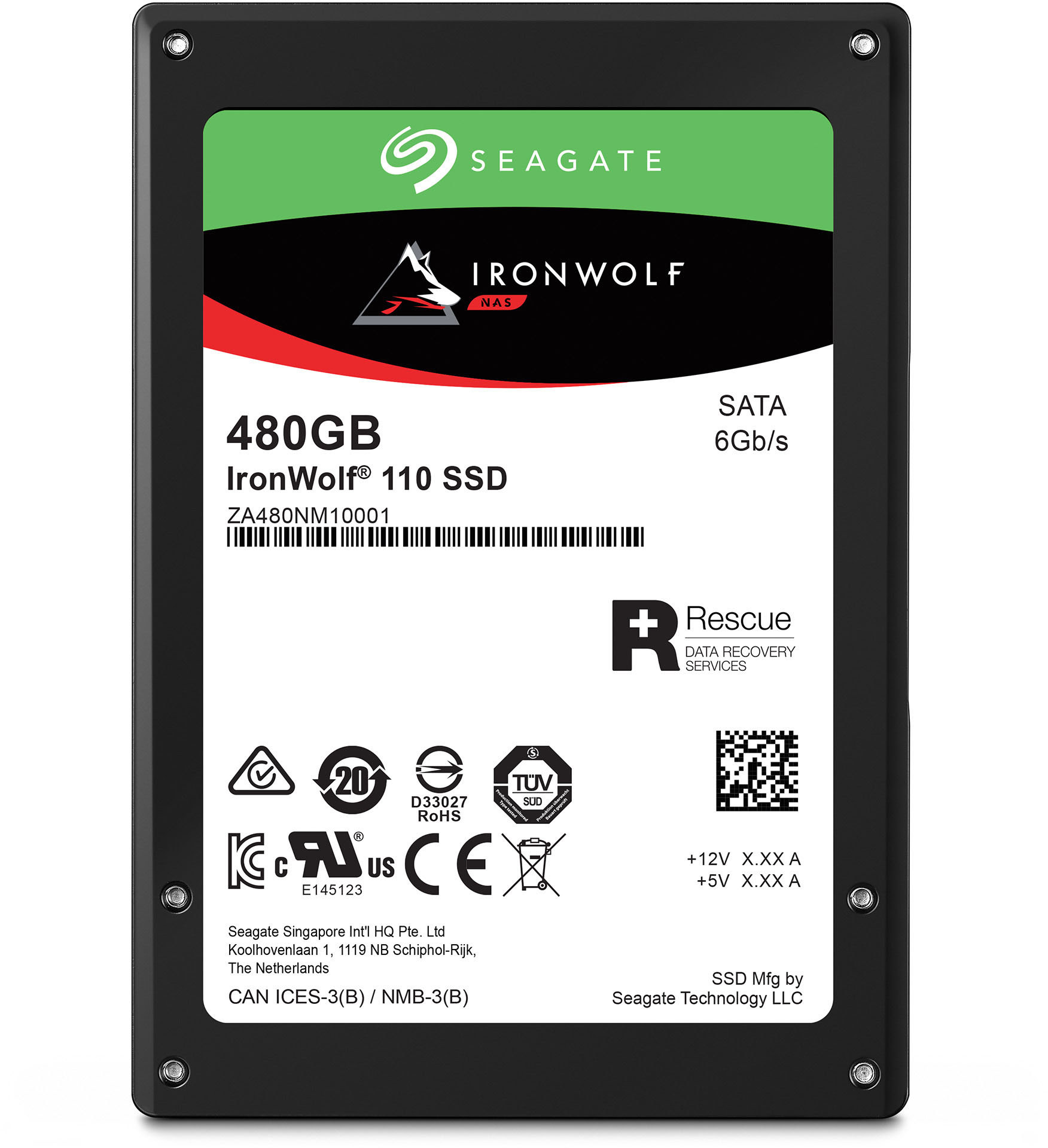 SEAGATE IronWolf Festplatte, 480 GB SSD SATA, 2,5 Zoll, intern
