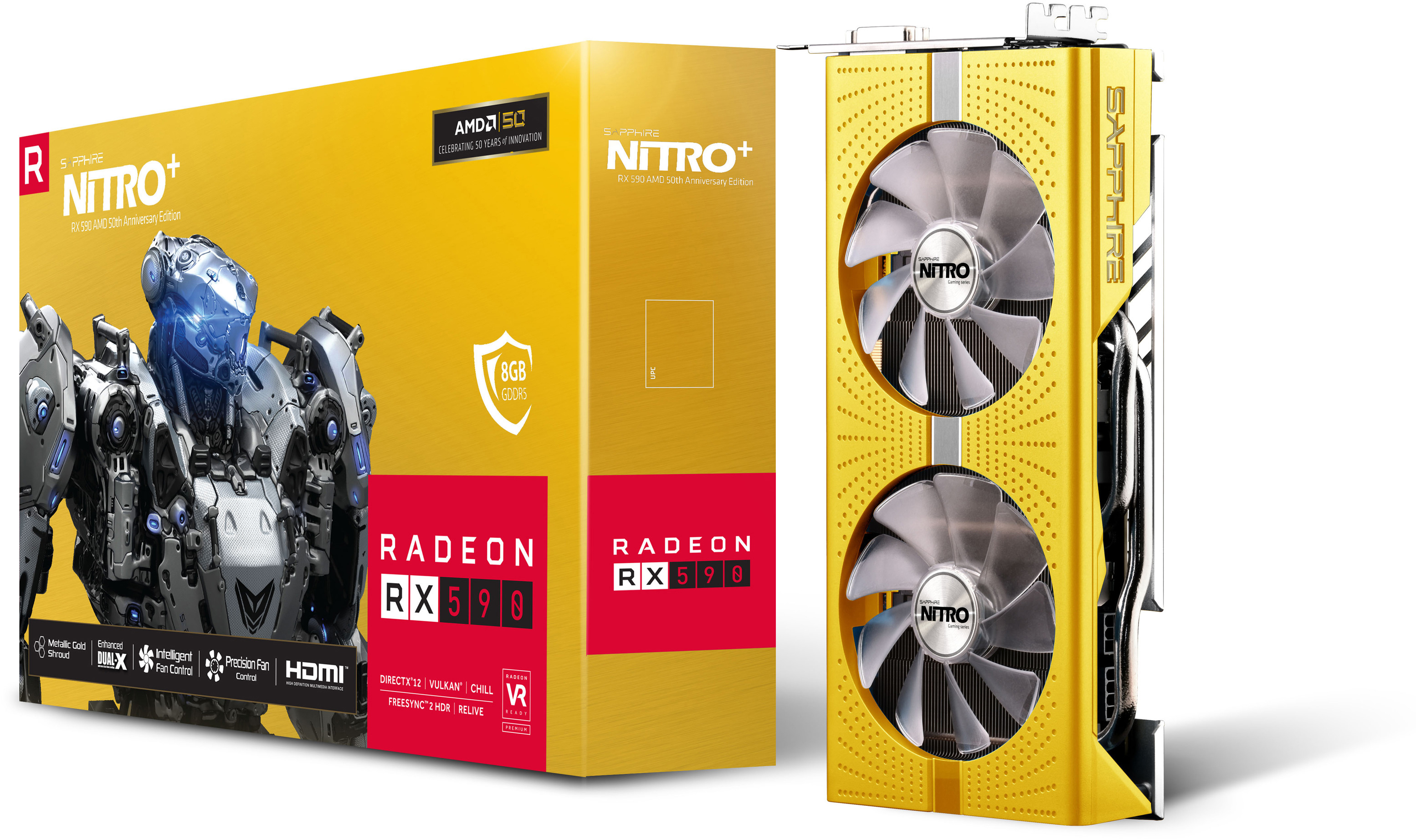 50th Anniversary Sapphire Nitro+ 590 SAPPHIRE NITRO+ RX 590 8GB