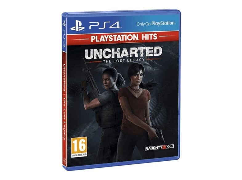 Portada del juego Uncharted: The Lost Legacy. Dos mujeres de espaldas, una con un arma.