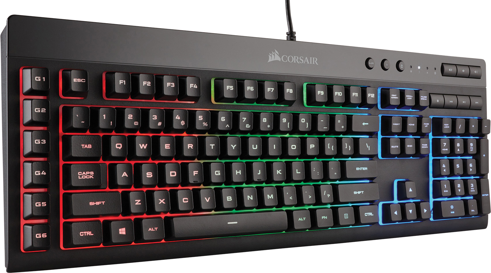 CORSAIR 3in1 Gaming Bundle (K55+M55 RGB Pro+MM300), Gaming Tastatur, Maus & Mauspad, Rubberdome, kabelgebunden, Schwarz