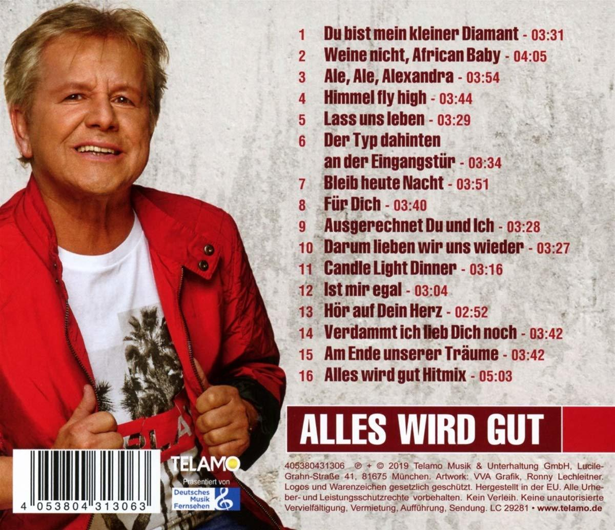 CD-Cover mit einem Mann in rotem Mantel und einer Titelliste auf Deutsch.