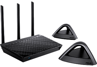 ASUS RT-AC66U B1 + Lyra Trio (Confezione da 3) - Router (Nero)